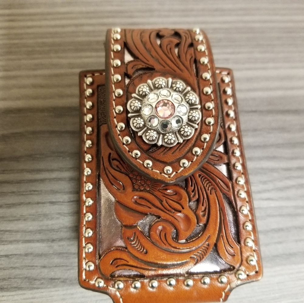 Nocona Card Holder| Nocona Leather Phone Case Holder | Color: Brown |